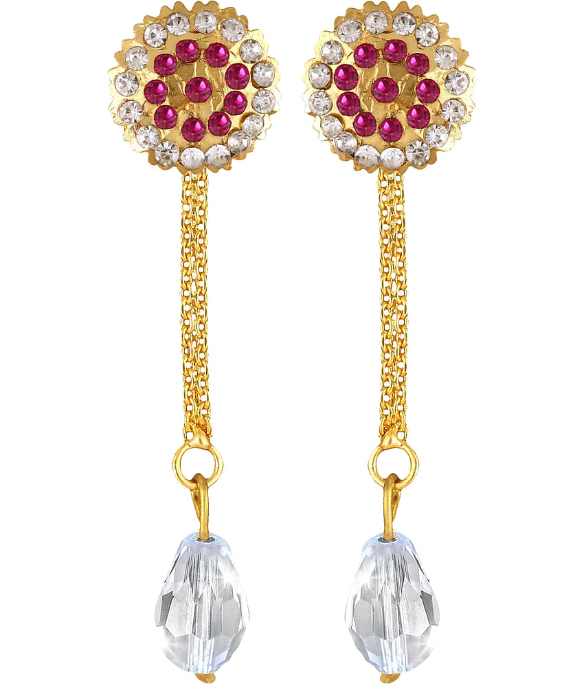 VIVASTRI Golden Drop Earrings ( Pack of 1 )