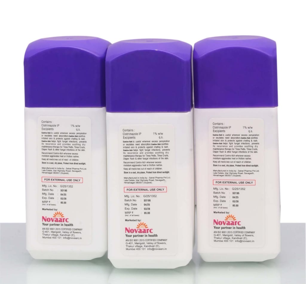 CONTRO-ITCH LAVENDER ANTI-SEPTIC DISTING POWDER 3 PACK EACH OF 75GM view 2