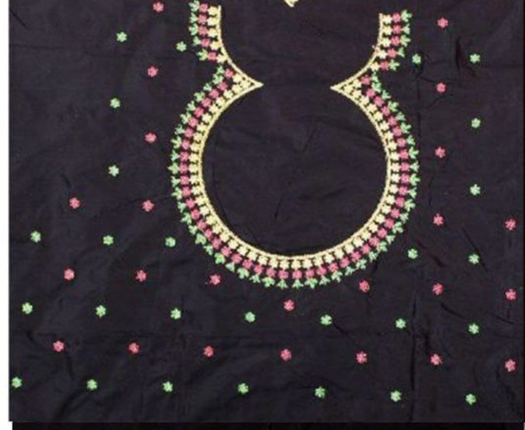 JANUS BOTIQUE & MATCHING CENTER - Dark Blue zari and beads embroidery work blouse