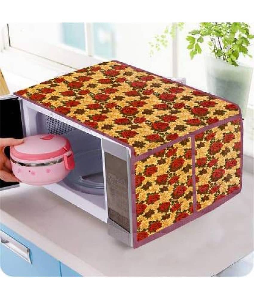 Single Polyester Yellow Microwave Oven Cover - 20-22L view 2