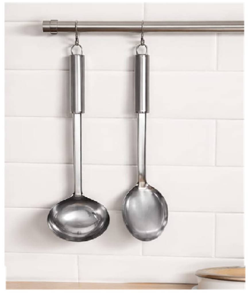 Combo Karchi + Soup, Stainless Steel Soup Spoon/Karchi Kitchen Spoon/Karchi/Kitchen Spoon view 2