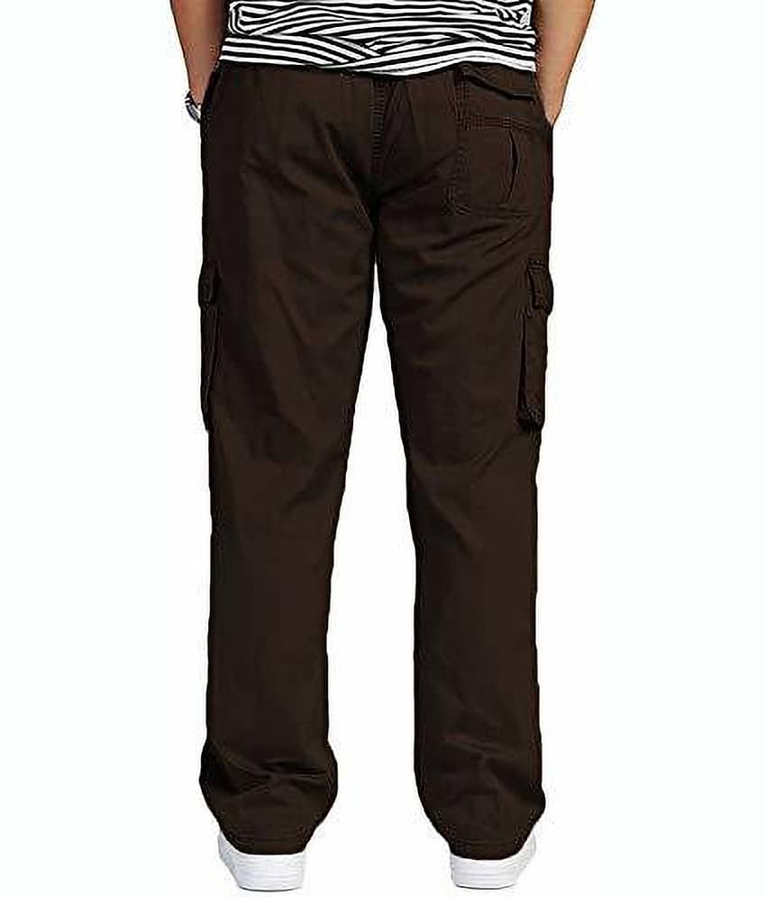 Reoutlook Regular Flat Men's Cargos - Black ( Pack of 1 ) view 2