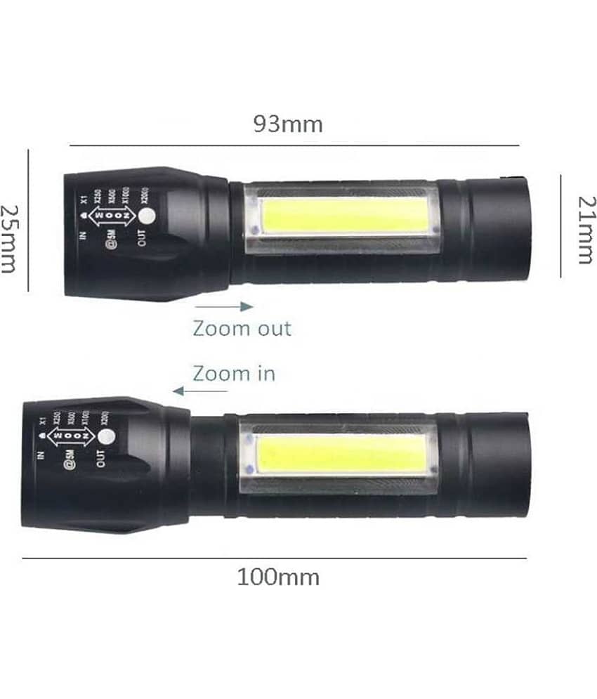 Generic - 7W Rechargeable Flashlight Torch ( Pack of 1 ) view 2