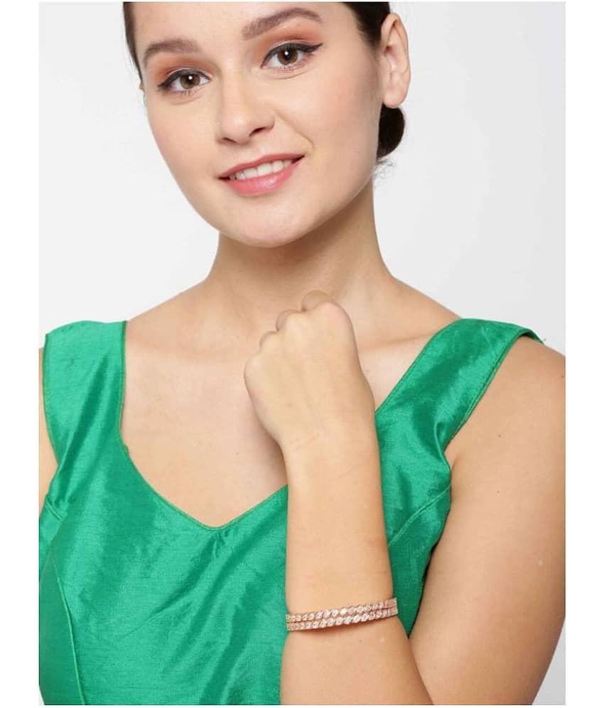 Priyaasi - Rose Gold Bangle Set (Pack of 1) view 2