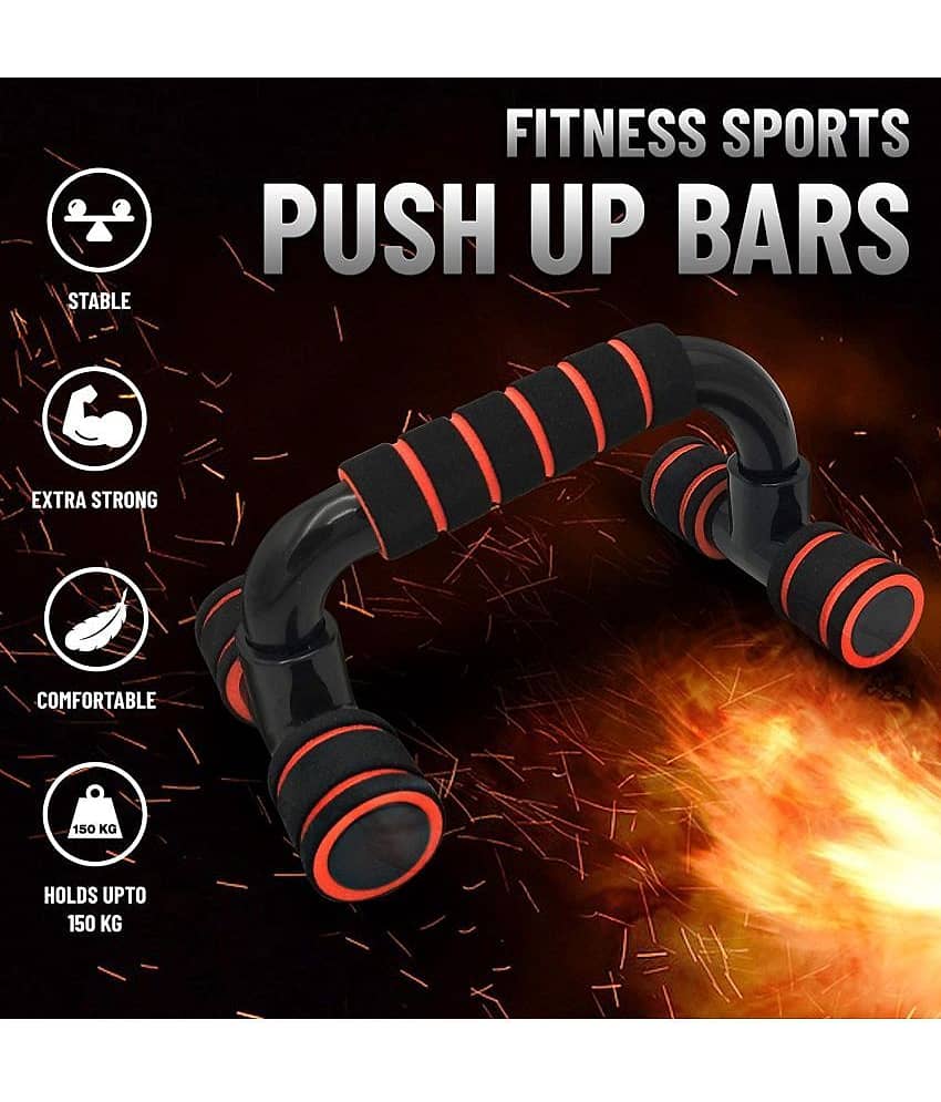 HORSE FIT Push Up Bar Pushup Home Gym Equipment for Men & Women for Training, Exercise Push up Stand Gym Accessories for Men & Women in Home Use for Chest, Pushup Anti-Slip Push Ups Stand (Multicolor) view 2