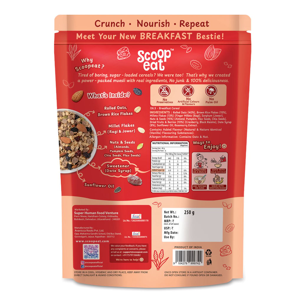 Scoopeat Multigrain Muesli - 250gm view 2