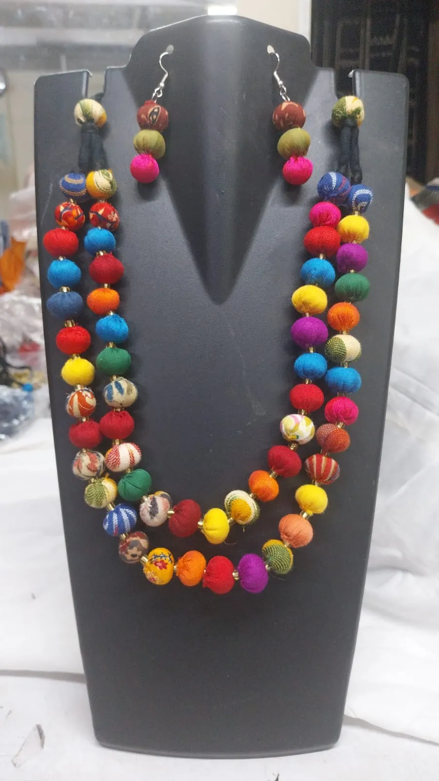 kalamkari handmade jewellery.Multicolor