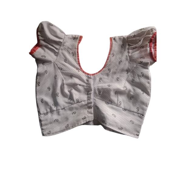 Cotton Material with Silk Mix Blouse (Size 40)