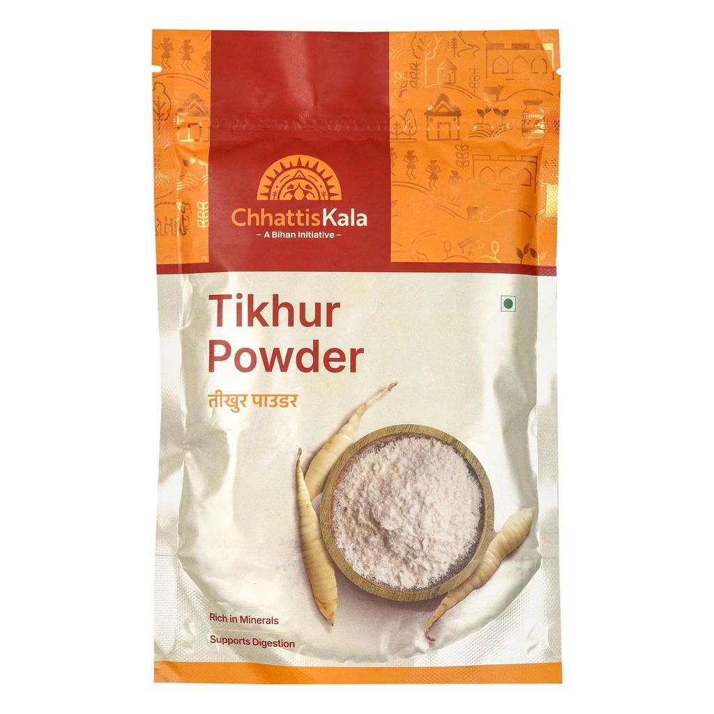 Chhattiskala A Bihan Initiative Pure Natural Tikhur Powder 200g Arrowroot Powder for Healthy Drinks and Desserts Gluten Free Traditional Herbal Product view 2