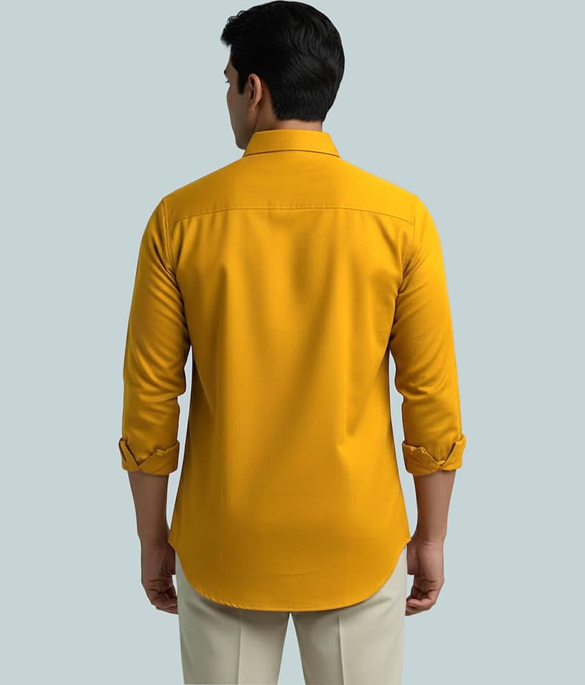 Yugnik Cotton Blend Plain Shirt Style Kurta For Men ( White ) view 2