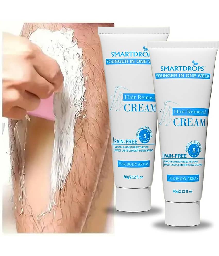 Smartdrops Natural Hair Removal Hair Removal Creams for Women 120 ( Pack of 2 )