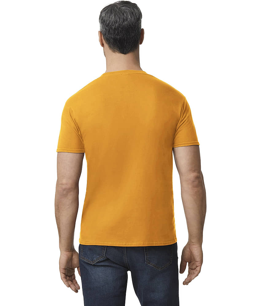 Gildan Cotton Regular Fit Solid Half Sleeves Men's Round T-Shirt - Light Pink ( Pack of 1 ) view 2