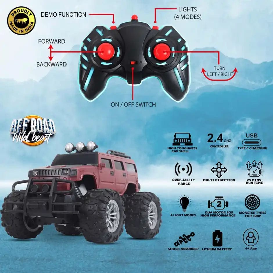 Remote Control Off-Road Car – High-Speed RC Toy for Kids view 2