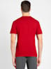 Men's Solid Round Neck T-Shirt (Shanghai Red) view 2