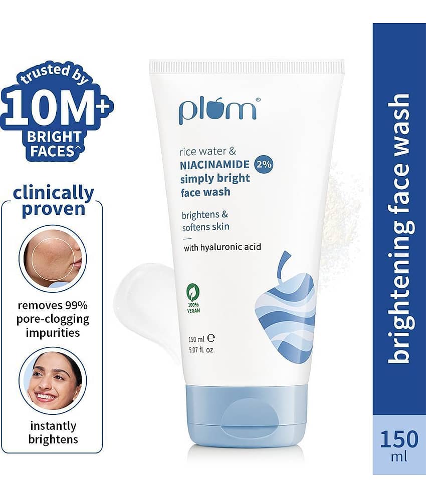 Plum Rice Water & 2% Niacinamide Dermat-tested , Gentle & Non-drying | For All Skin Types Face Wash (150 ml) view 2