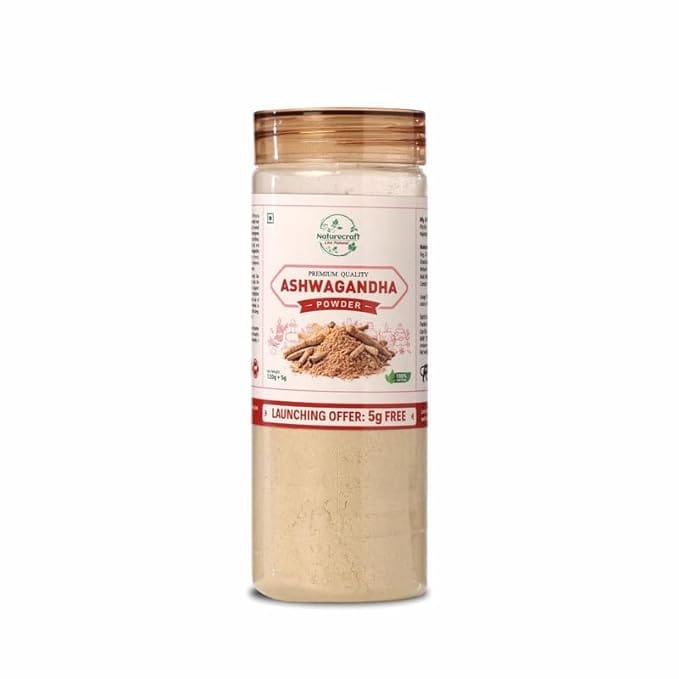 NATURECRAFT Ashwagandha Powder 125g | pure, Natural Ashwagandha Root | Helps Reduce Stress, Boosts Energy, Strength & Immunity | Ayurvedic Herbal Powder