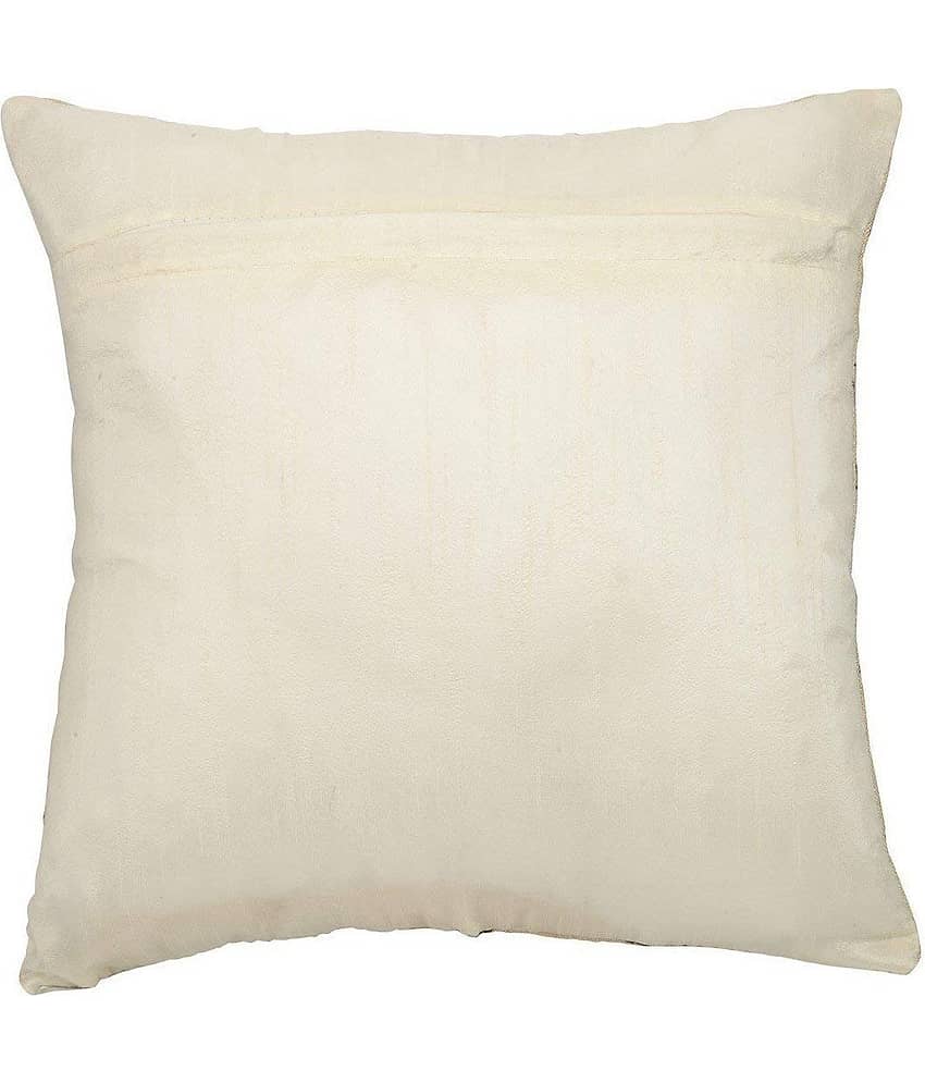 Laphino Set of 5 Jute Floral Square Cushion Cover (40X40)cm - Multi view 2