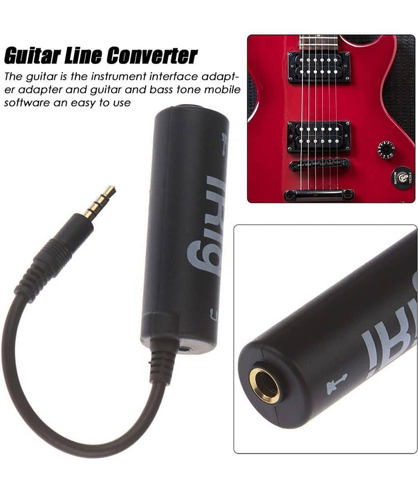 Audio Interface AMP iRig from for iPod Touch, iPhone, and iPad, 7 X 2 X 2 cm, Black and White Note: Not Suitable for Android Users