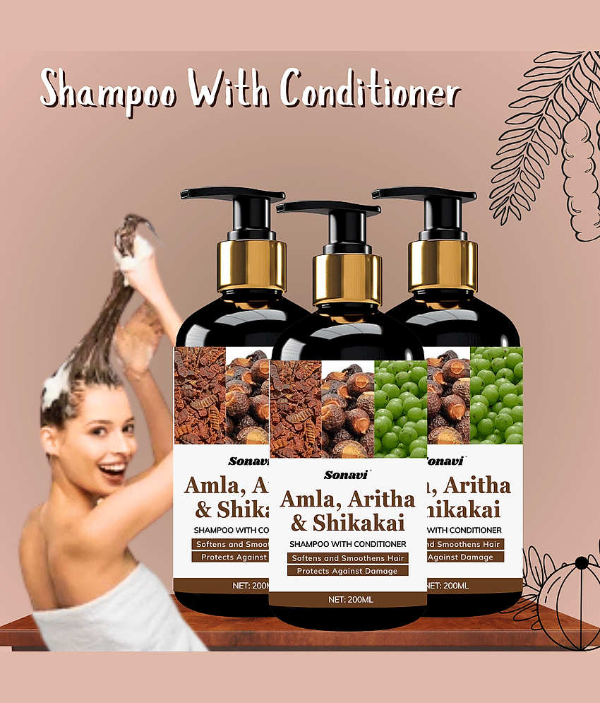 Sonavi Anti Hair Fall Shampoo & Conditioner 200 ml ( Pack of 3 )