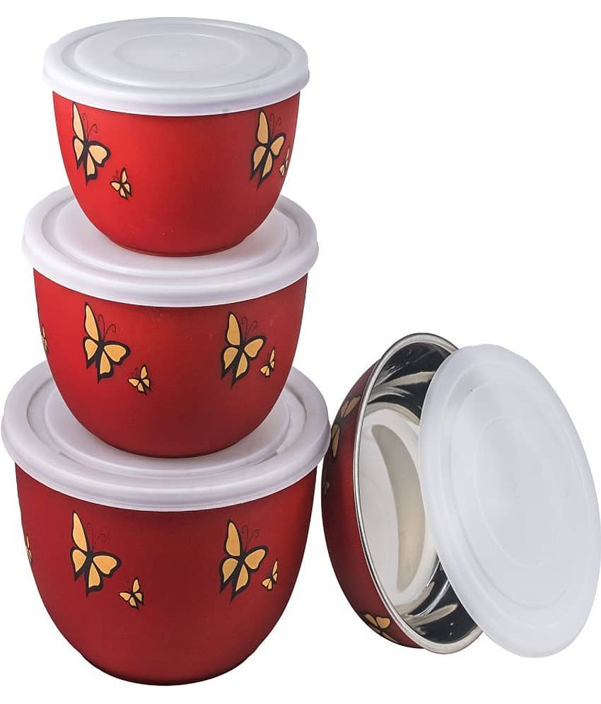 BOWLMAN - Red Steel Utility Container ( Pack of 4 ) view 2