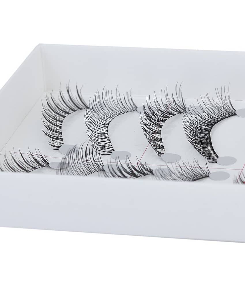 FOK Fake Eyelashes Black 10 Natural False Eyelashes Pack Of 10 Pair 20 g view 2