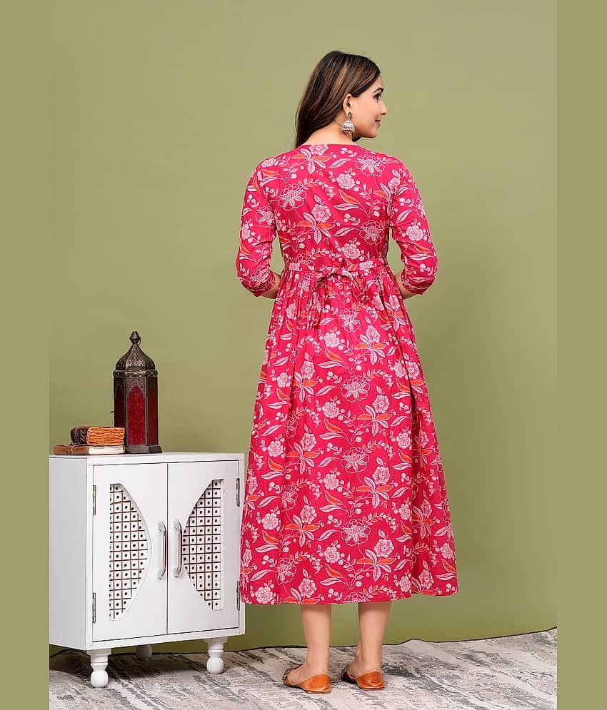 Nevisha Style Pink Cotton Maternity Kurta Single view 2