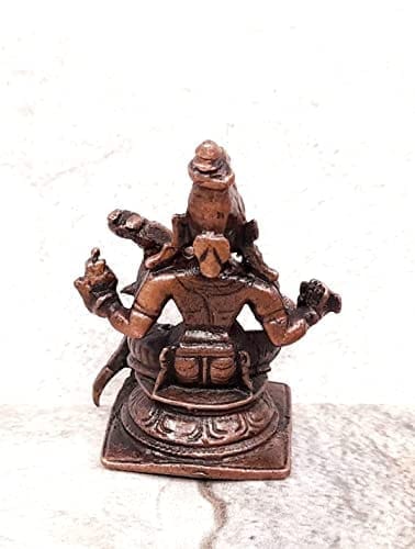Searchers Paradise - Copper Idols Saraswathi,1.7 inches, Copper Handmade 50 Grams, Patina Antique Finish, Pack of 1 Piece view 2