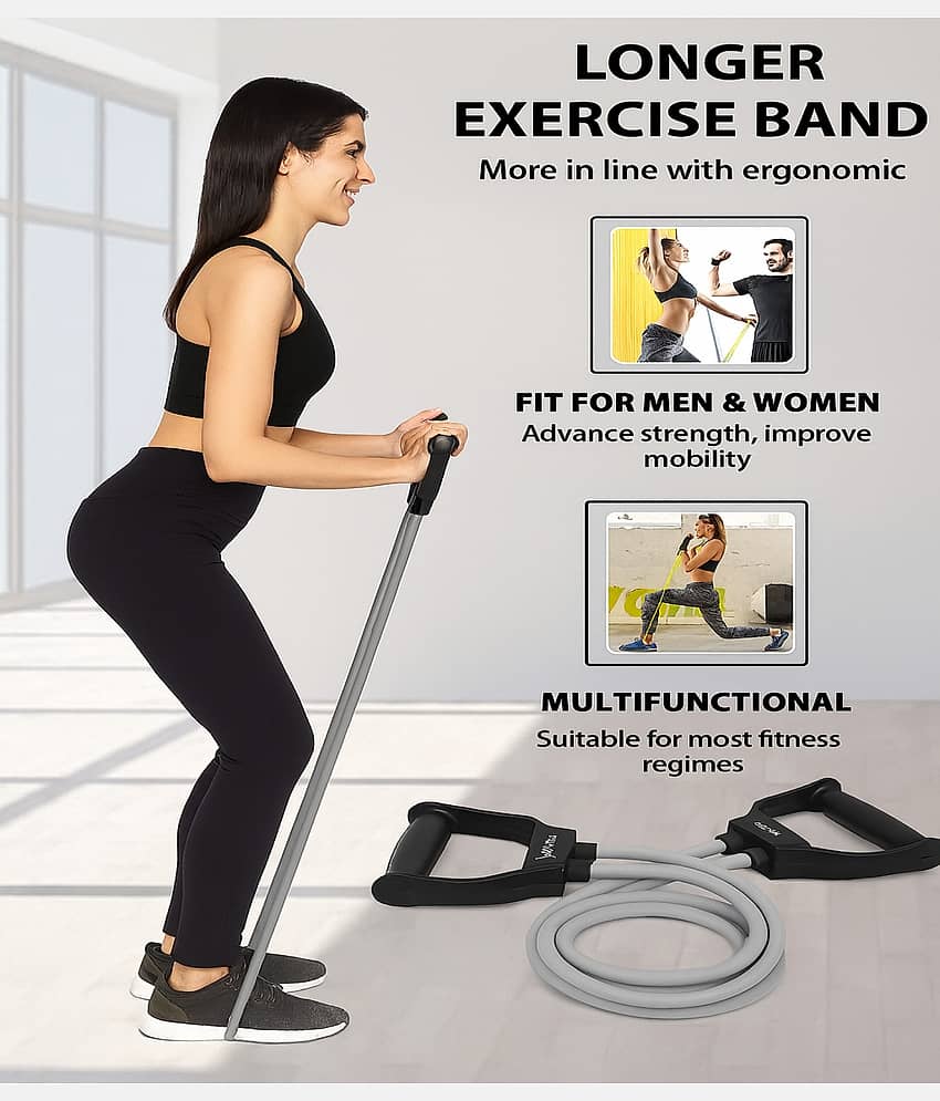 LIONFIT® Double Spring Tummy Trimmer with Resistance Tube for Men & Women | Home Gym Combo for Abs, Arms, Chest, Legs & Full Body Workout view 2