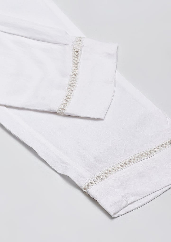 Rayon Solid Women's Pants - White view 2