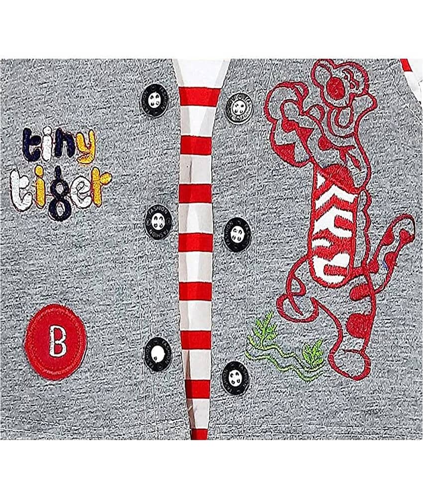 LITTLE PANDA Pack of 1 Baby Boys Cotton Blend T-Shirt & Shorts ( Red ) view 2
