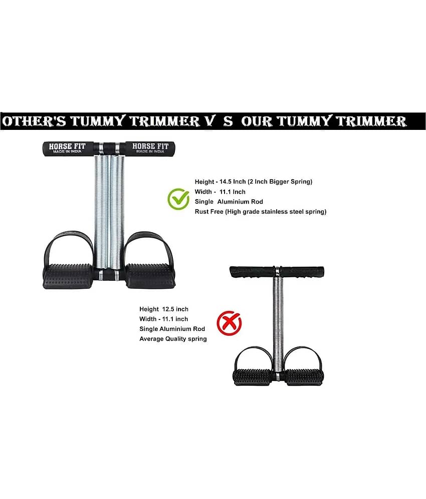HORSE FIT Double Spring Tummy Trimmer Men and Women for Abs Workout Stomach Exercise Machine for Women and Men Exercise in Gym, Home for Abdominal, Belly Exercise Waist Trimmer, (Multicolor) view 2