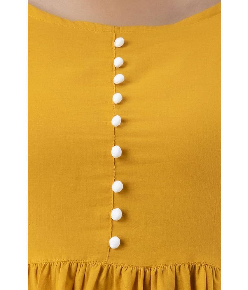 FABRR Women's Cotton A-Line Top ( Yellow ) view 2