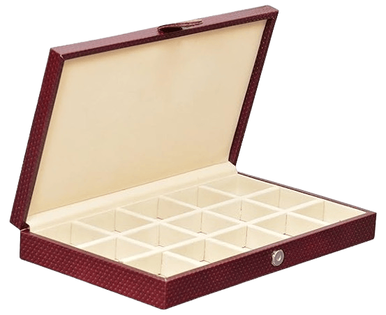 LEATHERMAN GENUINE LEATHER BROWN CUFFLINK BOX-1325A_Br view 2