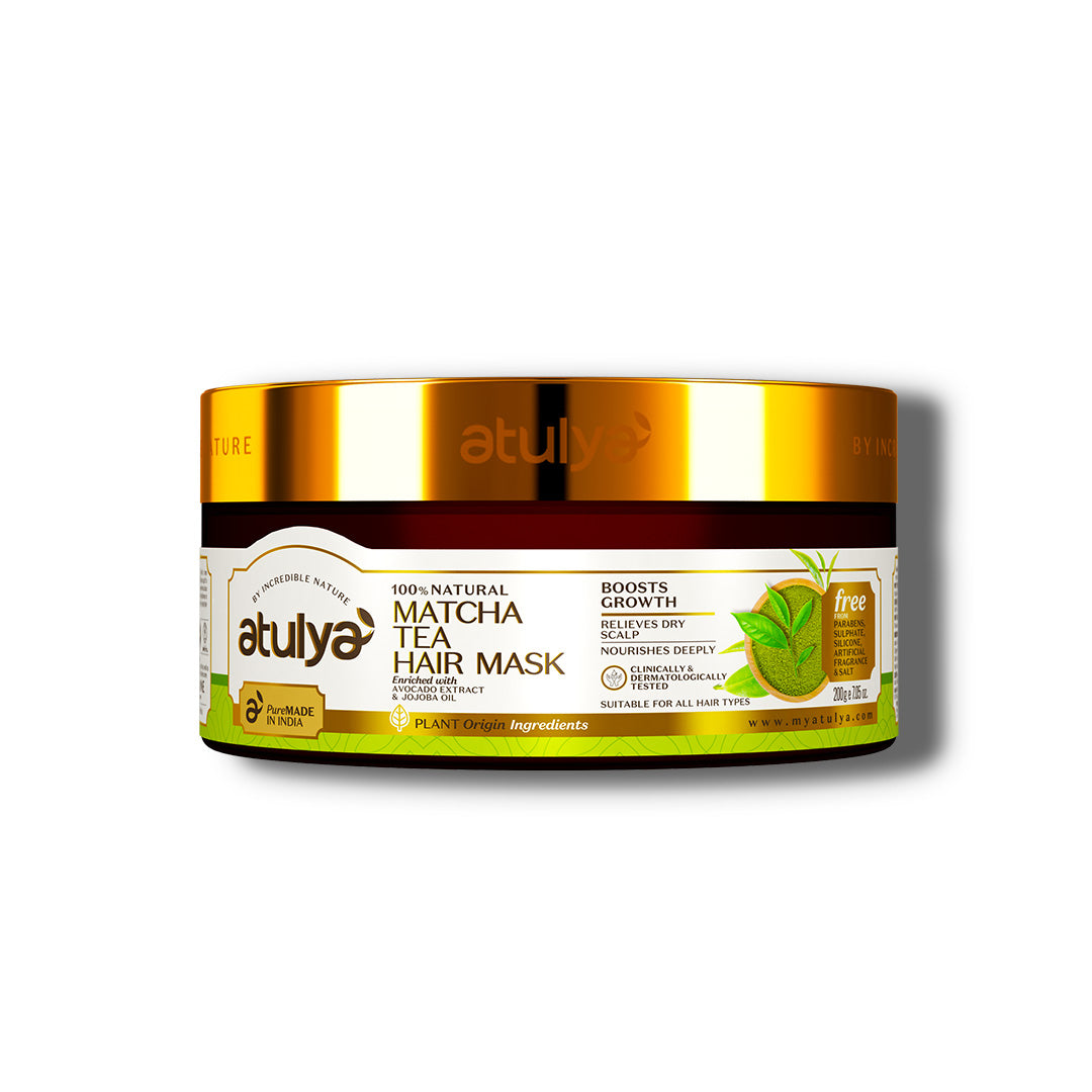 Atulya Matcha Tea Hair Mask | Boosts Growth - 200gm view 2