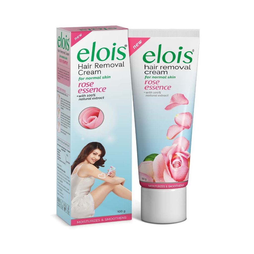 Elois Hair Removal Cream for Women With Rose Extract, Normal Skin(100g) 2x Longer Lasting Smoothness than Razors (Pack of 1)