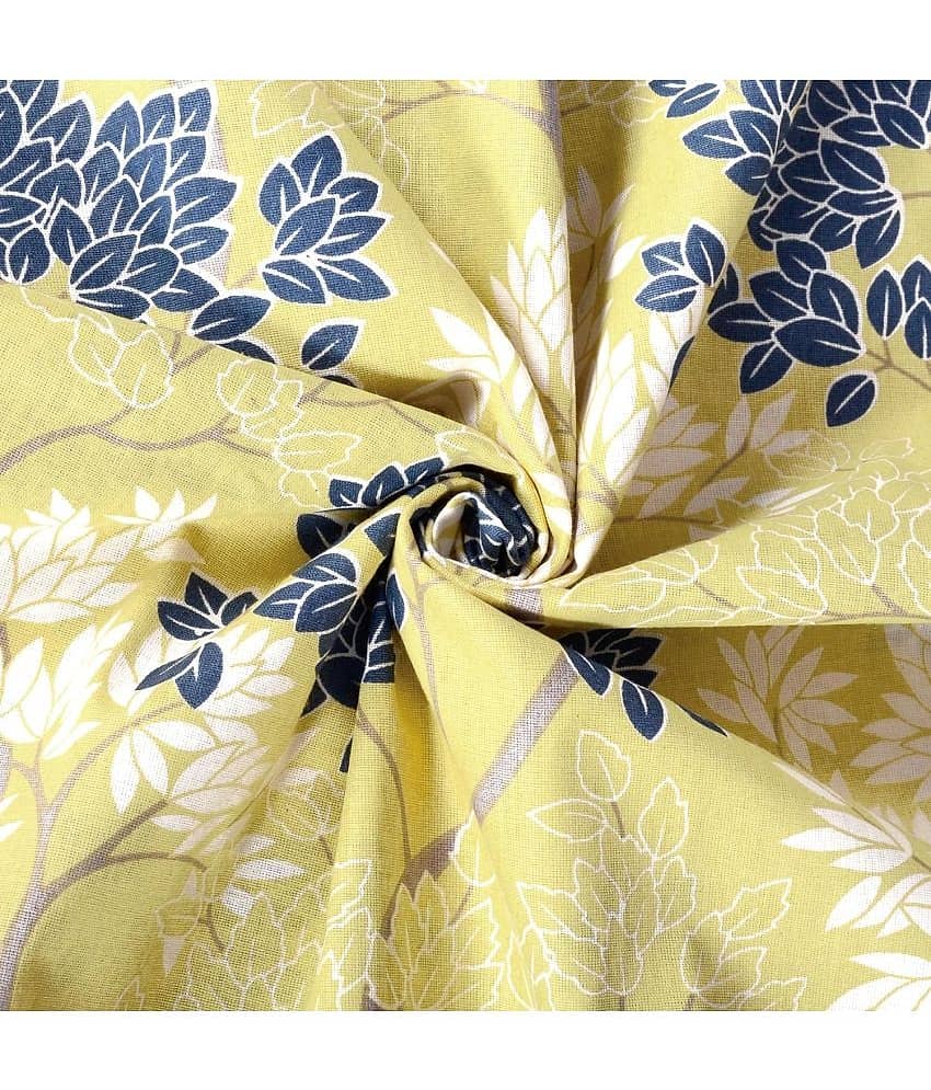 DIVINE CASA Cotton Double Bedsheet ( Yellow ) view 2