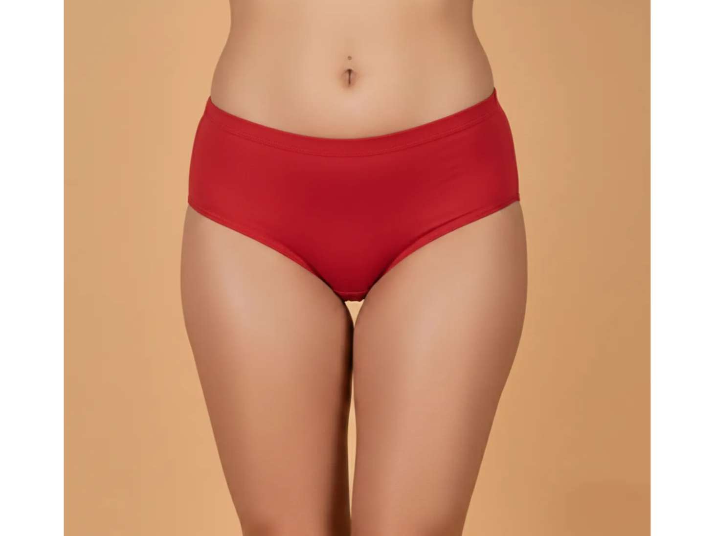 Stud & Gracy Soft setin concealed elsastic Panty Red - L - 34