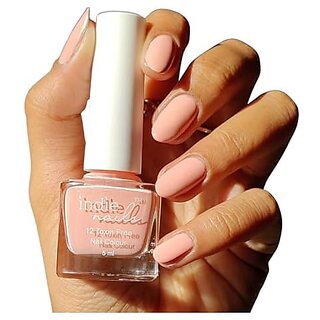 Nail Polish Peachy - Soft Peach Shade Long-Lasting High-Shine Finish | Chip-Resistant and Quick-Drying Formula | Vegan and 12-Free Nail Paint For Women Professional-Quality Manicure 5ml