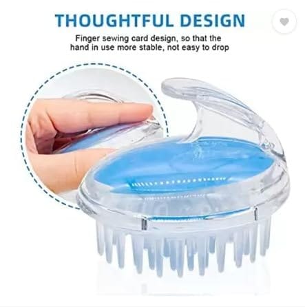 VIVA SMART Hair Scalp Massager Shampoo Brush Deep Hair Cleaning Exfoliating Massager Shampoo Brush Combo Soft Silicone Bristles Care and Remove Dandruff Growth Deep Cleaning Brush for Men Women view 2