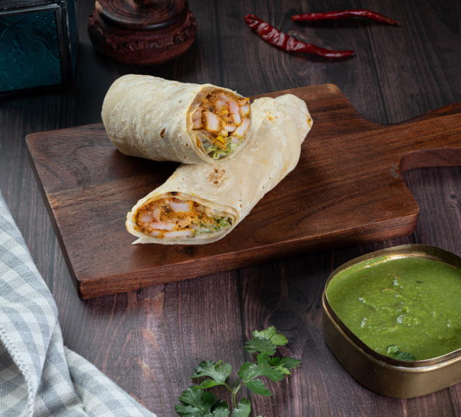 Chicken tikka roll