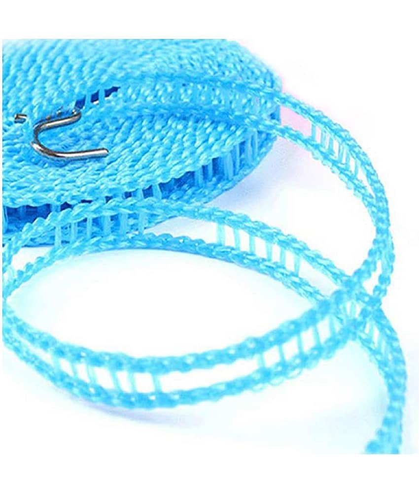 Mundal 5 Meters Windproof Anti-Slip Clothes Washing Line Drying Nylon Rope with Hooks view 2