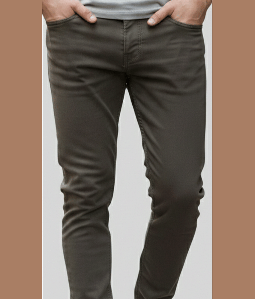 SKYRISE Slim Fit Solid Men's Jeans - Brown ( Pack of 1 ) view 2