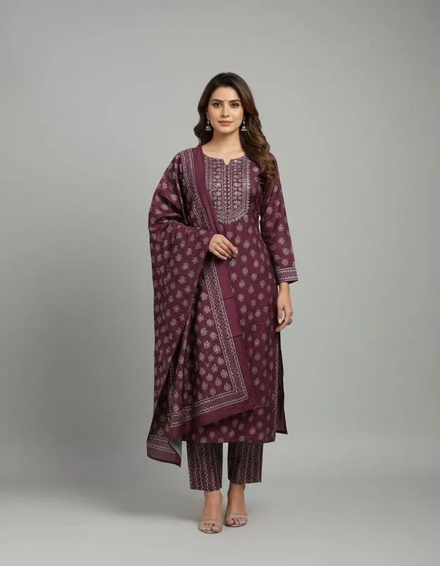 Semi silk suit