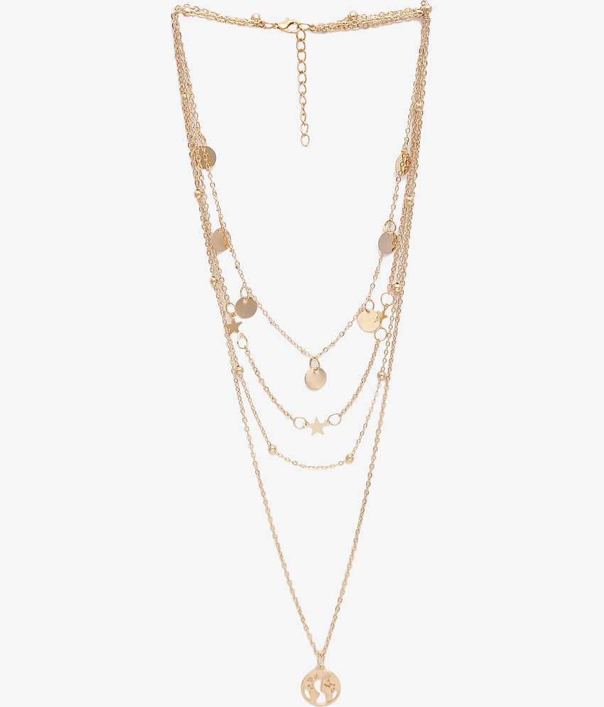 YOUBELLA Gold Alloy Necklace ( Pack of 1 ) view 2