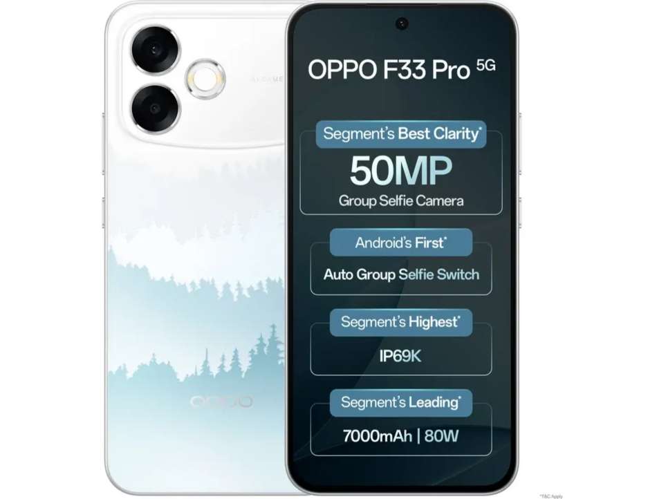 Oppo F33 Pro 5G Smartphone, 8GB RAM, 128GB Storage - Misty Forest view 2