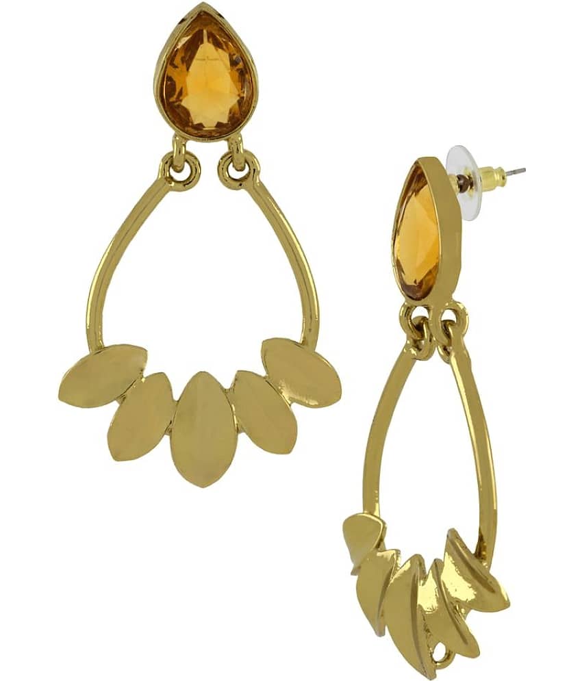 The Jewelbox Golden Hanging Earrings view 2