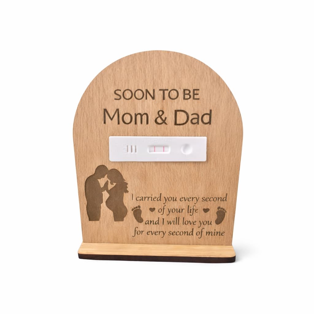 The Baby First Box Pregnancy Announcement Wooden Keepsake Plaque | MDF Table Top Memory for Soon to Be Mom & Dad | Baby Shower Gift | (6'5 Inch)