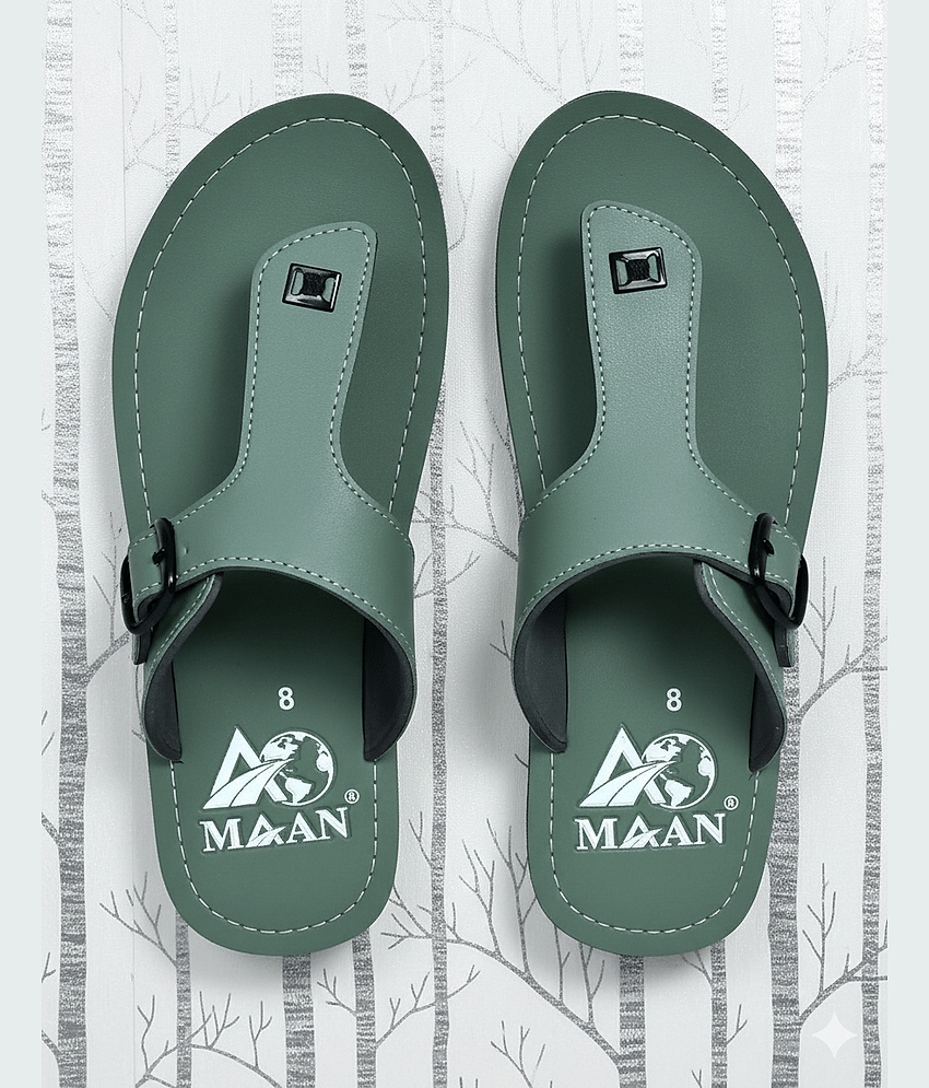 MAAN Sea Green Men's Thong Flip Flop view 2
