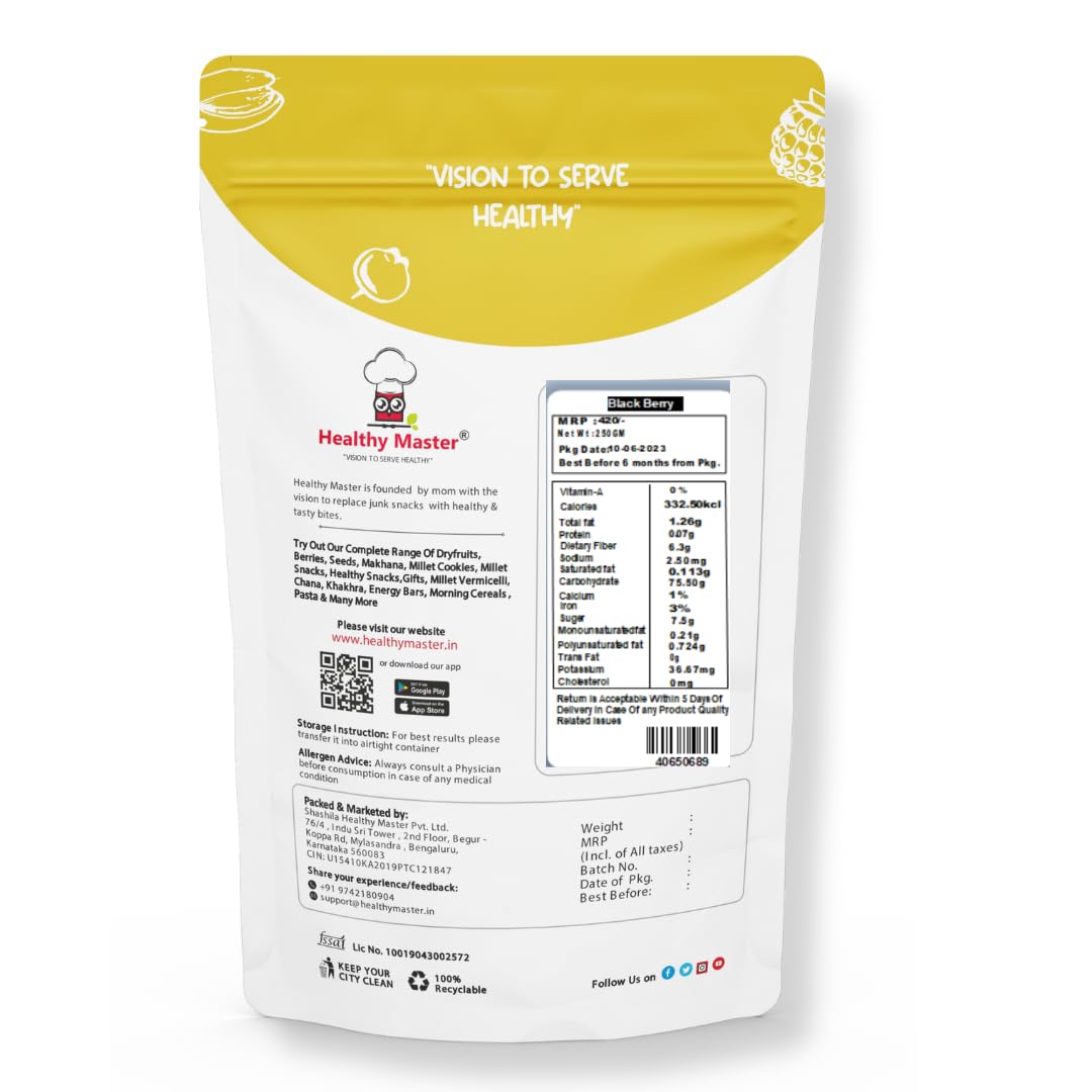 Healthy Master Naturally Dried Black Berry, 1 Kg view 2