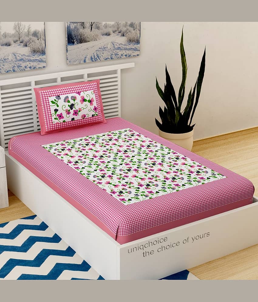Uniqchoice Cotton Single Bedsheet ( Purple ) view 2